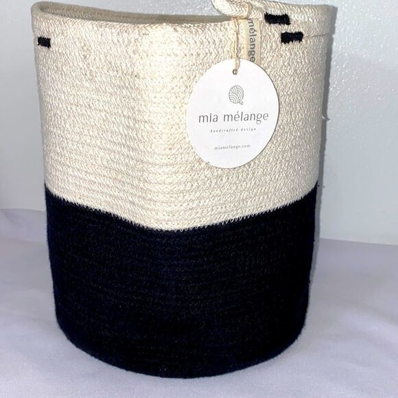 Mia Mélange Handcrafted Foldable Cotton Basket - Picture 5 of 14